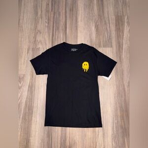 Eighty Eight Black Tee with Yellow Smiley Graphic